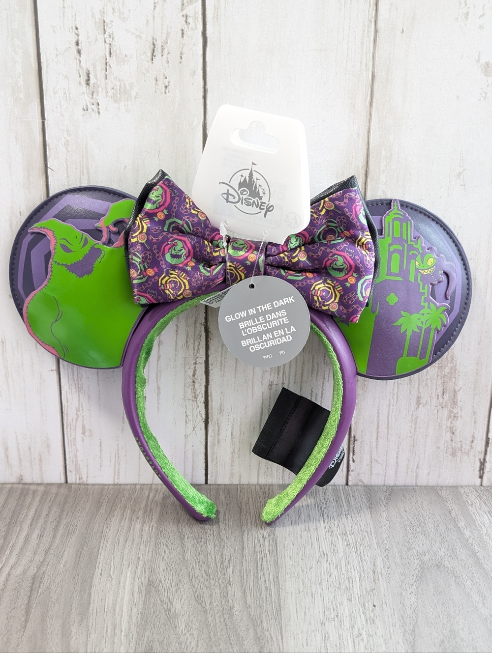 DCA Oogie Boogie Bash 2025 Minnie Ears Headband Glow In Dark